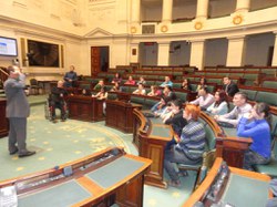 Les jeunes Conseillers morlanwelziens en visite au Parlement fédéral (Chambre)