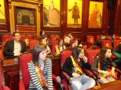 Les jeunes Conseillers morlanwelziens en visite au Parlement fédéral (Sénat)